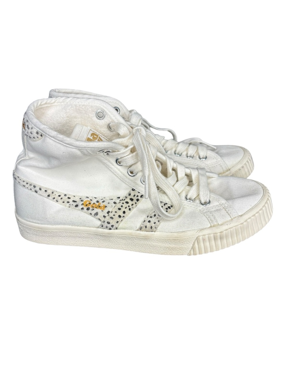 Gola Women’s Tennis Mark Cox High-Top Sneaker Size 7 Dalmatian Polkadot Print